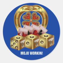 Mojo schnelles Glück Mojo Workin! Runder Aufkleber