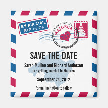 Mojorca Luftpost, die Save the Date Wedding ist Magnete