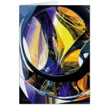 "Molekulares Mosaik-" Kunst-Glas-Aquarell Grußkarten