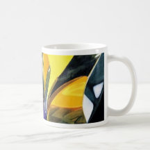 "Molekulares Mosaik-" Kunst-Glas-Aquarell Kaffee Tasse