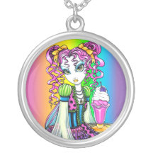 "Molly" Regenbogen-Sorbett-Eiscreme Fee-Halskette