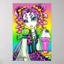 "Molly" Sorbett-Eiscreme-Regenbogen-Fee-Plakat
