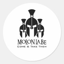 MOLON LABE dreifache Drohungswörter Sticker