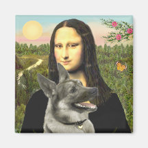 Mona Lisa - Norweger Elkhound Kühlschrankmagnete