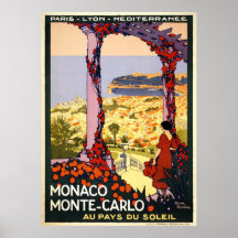 Monaco Monte Carlo Plakat