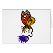 Monarch-Drache-Fee Grußkarte