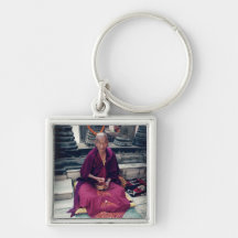 Mönch in Bodh Gaya Keychain Schlüsselband