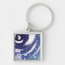 Mond-Schnee Keychain Schlüsselanhänger