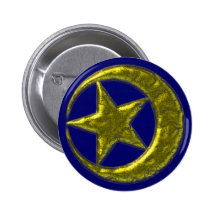Mond und Stern Anstecknadelbuttons