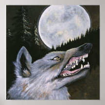 Mond-Wolf Plakatdruck