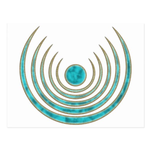 Mond Zauber "Blue Moon", Luna Amulett Postkarte