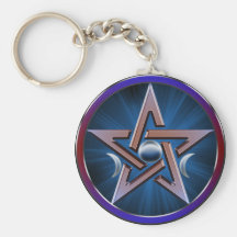 MondgöttinPentagram Keychain Schlüsselbänder