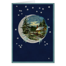 Mondschein in Vermont Grußkarten