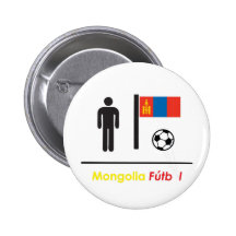 Mongolei-Fußball (futbol) Anstecknadelbutton