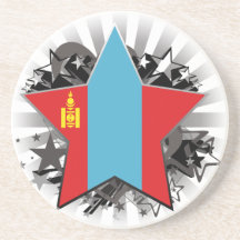 Mongolei-Stern Bierdeckel