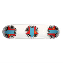 Mongolei-Stern Personalisierte Skateboarddecks