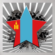 Mongolei-Stern Plakatdruck