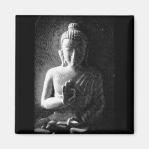 Monochrom geschnitzter Buddha Kühlschrankmagnet