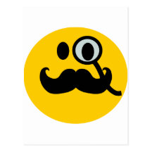 Monocle-u. Schnurrbart-smiley (kundengerechtes bac Postkarten