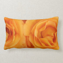 Monogram Beautiful Yellow Orange Hybrid Tea Roses Pillows