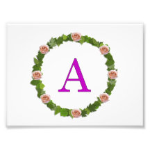 Monogramm "A " Fotodruck
