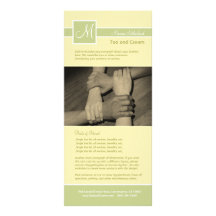 Monogramm-Band-Tee-u. Creme-Gestell-Karten Werbekarten