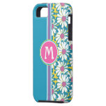 Monogramm BlumeniPhone Abdeckung-Rosa Aqua-Gelb iPhone 5 Hüllen