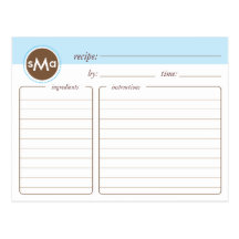 Monogramm-Brautparty-Rezept-Karte Postkarte