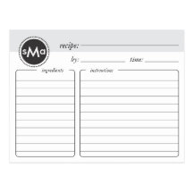Monogramm-Brautparty-Rezept-Karte Postkarten