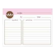 Monogramm-Brautparty-Rezept-Karte Postkarten