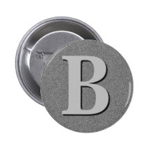 Monogramm-Buchstabe B Anstecknadelbutton