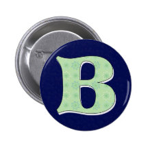 Monogramm-Buchstabe B Button