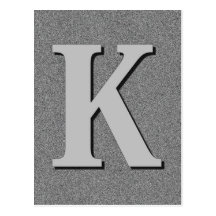 Monogramm-Buchstabe K Postkarten