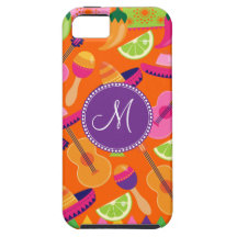 Monogramm-Fiesta-Partysombrero-Kaktus kalkt Pfeffe iPhone 5 Etuis