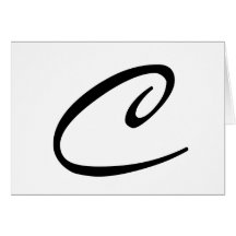 Monogramm-Karte - "C" kundengerecht