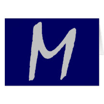 Monogramm-Karte - "M" kundengerecht