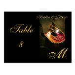Monogramm-Maskerade-Masken-Tabelle Placecard Postk