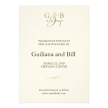 Monogramm Save the Date Individuelle Ankündigungen