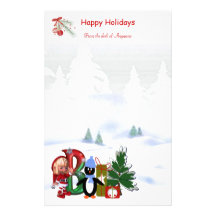 Monogramm-stationäres Weihnachten B Personalisiertes Büropapier