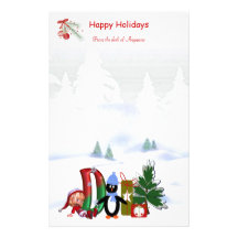 Monogramm-stationäres Weihnachten D Personalisiertes Büropapier