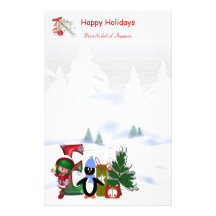 Monogramm-stationäres Weihnachten E Bedrucktes Büropapier