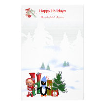 Monogramm-stationäres Weihnachten H Individuelles Druckpapier