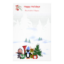 Monogramm-stationäres Weihnachten J Individuelle Büropapiere