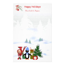 Monogramm-stationäres Weihnachten X Bedrucktes Papier