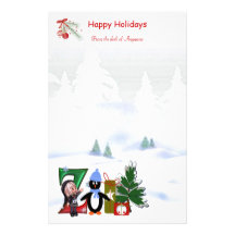Monogramm-stationäres Weihnachten Z Individuelles Büropapier