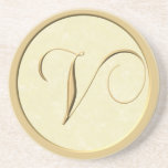 Monogramm-Untersetzer - Buchstabe V