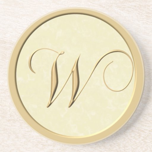 Monogramm-Untersetzer - Buchstabe W
