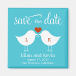 Monogramm-Vogel-Save the Date Magnet Magnete