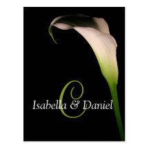 Monogramme der Hochzeits-Postkartencalla-Lilien-C