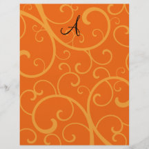 Monogrammorangen-Wirbel Individuelle Flyer